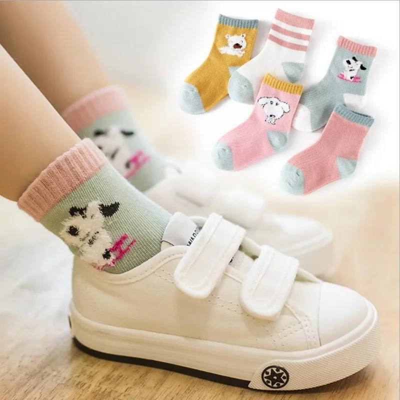 Детские хлопковые носки 5 цветов на возраст 1-12 лет | Мать и ребенок