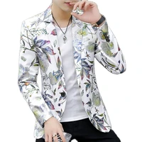 mens blazer suit male mens suit four seasons new fashion youth casual jacket button door pocket decoration four colors m 6xl