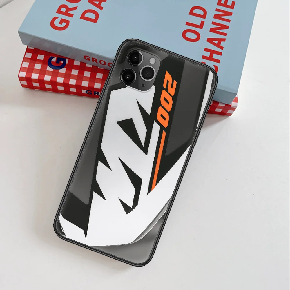 

Cool Fashion Motorcycle Brand KT Phone Case For IPhone 4 4s 5 5S SE 5C 6 6S 7 8 Plus X XS XR 11 12 Mini Pro Max 2020 black