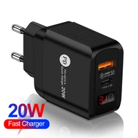 20w pd quick charger 4 0 usb charger for xiaomi iphone samsung tablet eu us plug wall mobile phone charger adapter fast charging