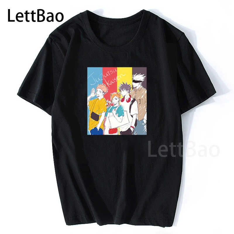 

Футболка мужская с принтом Харадзюку, тенниска унисекс с коротким рукавом, крутая майка в стиле аниме, Повседневная рубашка, уличная одежда