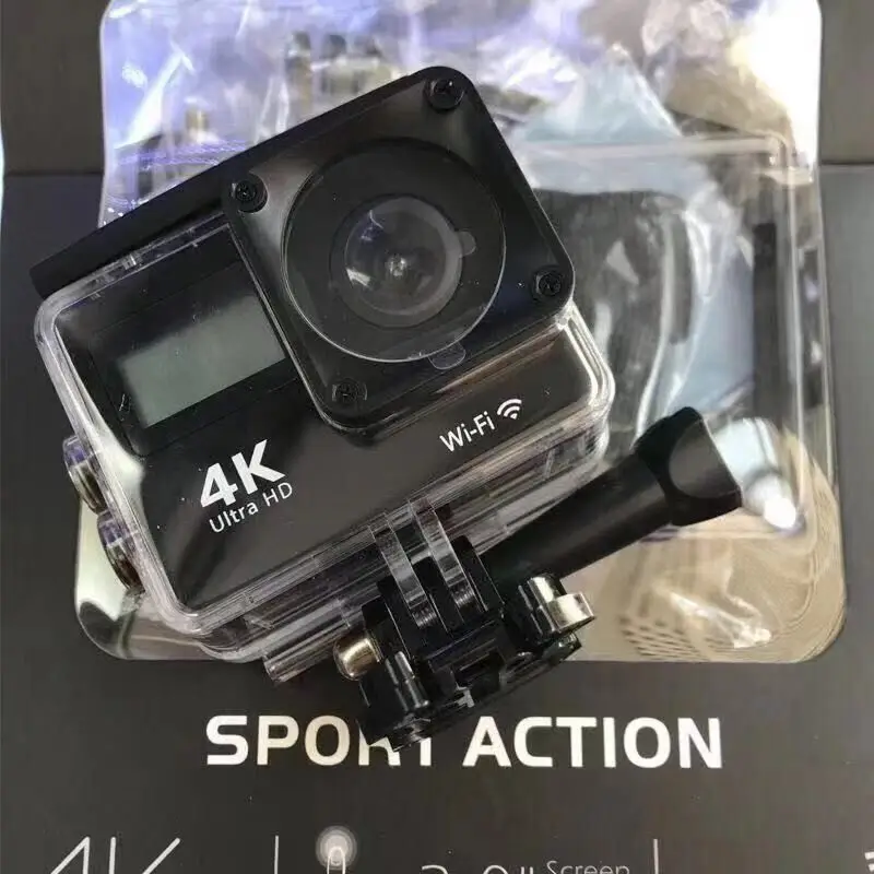 Продажа Сенсорный экран Экран 4K экшн Камера WI-FI двойной Экран 12MP шлем Камера возможностью погружения на глубину до 30 м Go Водонепроницаемый Pro Спорт DV...