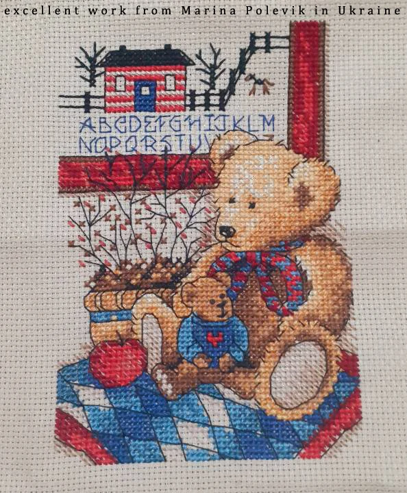 Высокое качество красивый милый набор с счетным крестом друг Тедди мишки друзья