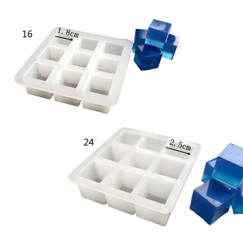 

2021 New Resin Epoxy DIY Epoxy Cube Shape Decoration Silicone Mold Jewelry Making