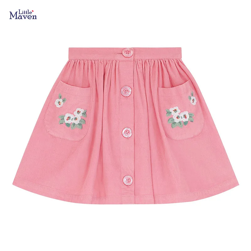 Little Maven/Одежда для маленьких девочек Повседневные хлопковые розовые юбки с