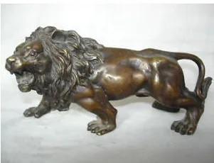 

christmas decorations for home+ Collectible brass lion statue SHIPPING