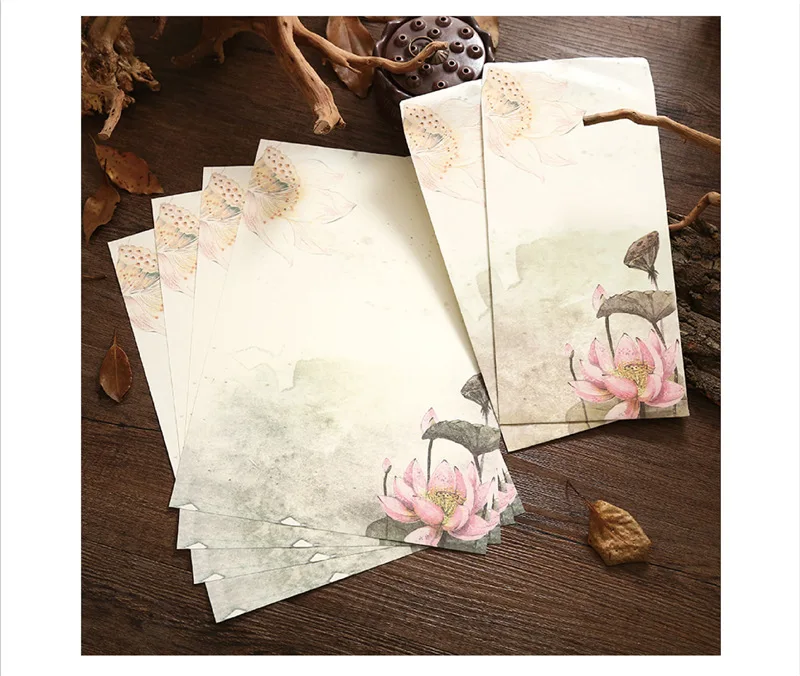 Конверт Sharkbang в китайском стиле набор бумаг с надписью 2 конверта + 4 бумаги