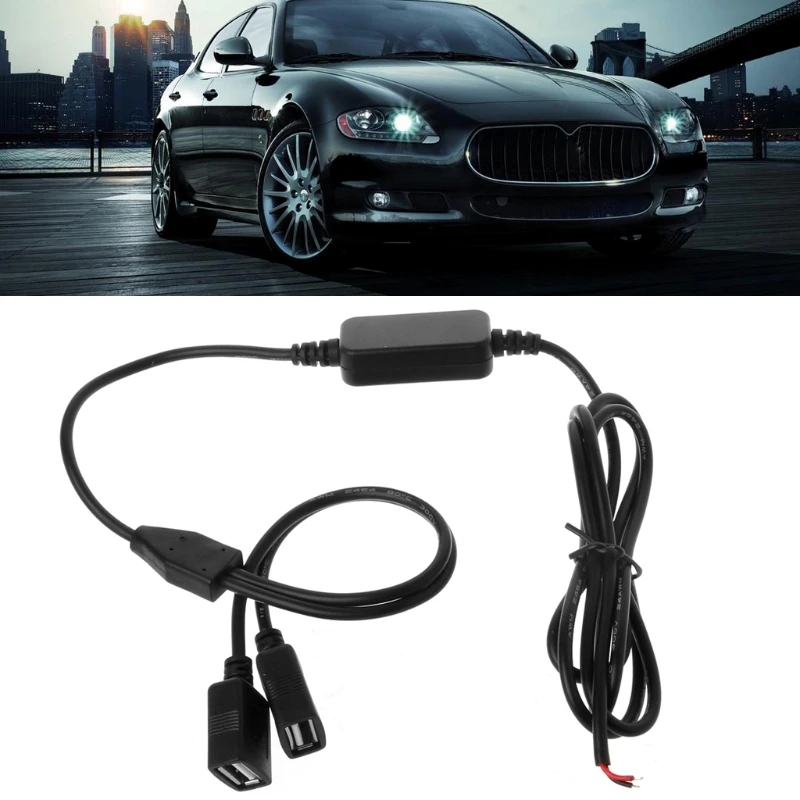 2020 новое автомобильное зарядное устройство с двумя usb разъемами 12 В до 5 3A DC в