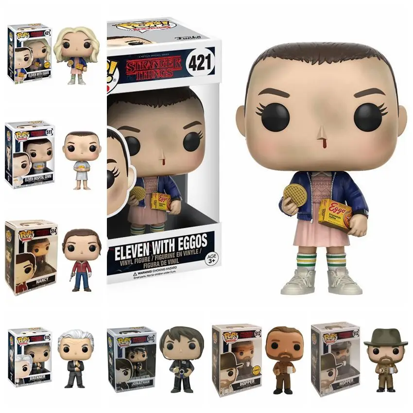 Поп странные вещи и маленький Eleven с eggos ПВХ фигурку Мальчик игрушки для детей