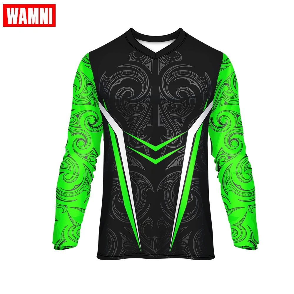 Спортивная тонкая футболка WAMNI с V-образным вырезом и длинным рукавом реглан