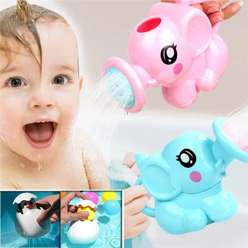 

Classic Baby Bath Toys Lovely Plastic Elephant Shape Animal Children Bathroom Water Spray Toys For Baby Shower Swimming Toys Kid