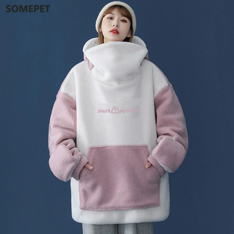 Рождество 2021 толстовка большого размера одежда для пары куртка оверсайз из