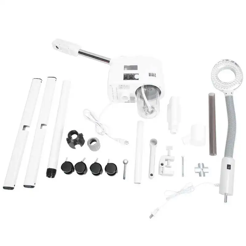 

2-In-1 Hot Cold Spray Face Steaming Machine Moisturizing Mist Spray Face Care Steamer Salon Steaming Device With Beauty Lamp