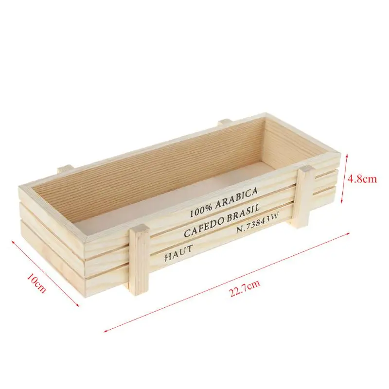 Винтажный деревянный ящик для хранения сада цветочный горшок рабочего стола