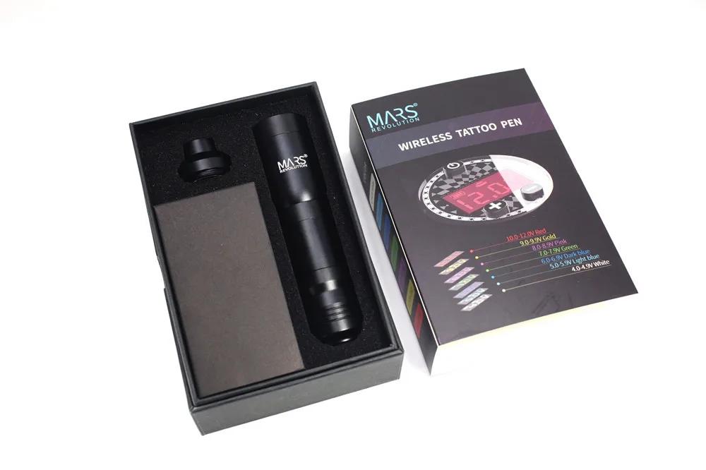

MARS New Wireless Rechargeable Power Supply Tattoo Pen Machine with Replaceable RCA Adapter