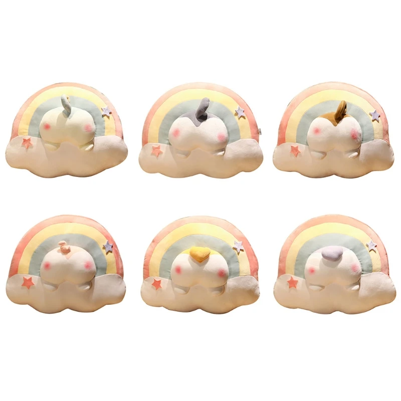 

Creative Rainbow Soft Dog Butt Pillow Funny Seat Cushion Comfort Support Office