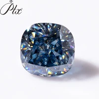 best loose gemstones moissanite diamond excellent crushed ice cushion cut dark vivid blue color stone for jewelry diamond ring