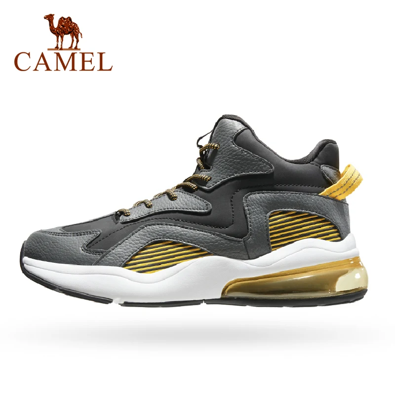 CAMEL Men's Shoes Autumn Winter Fashion High-tops Gym Training Shoes Air Cushion Sports Shoes Male Basketball Shoes Casual Shoes