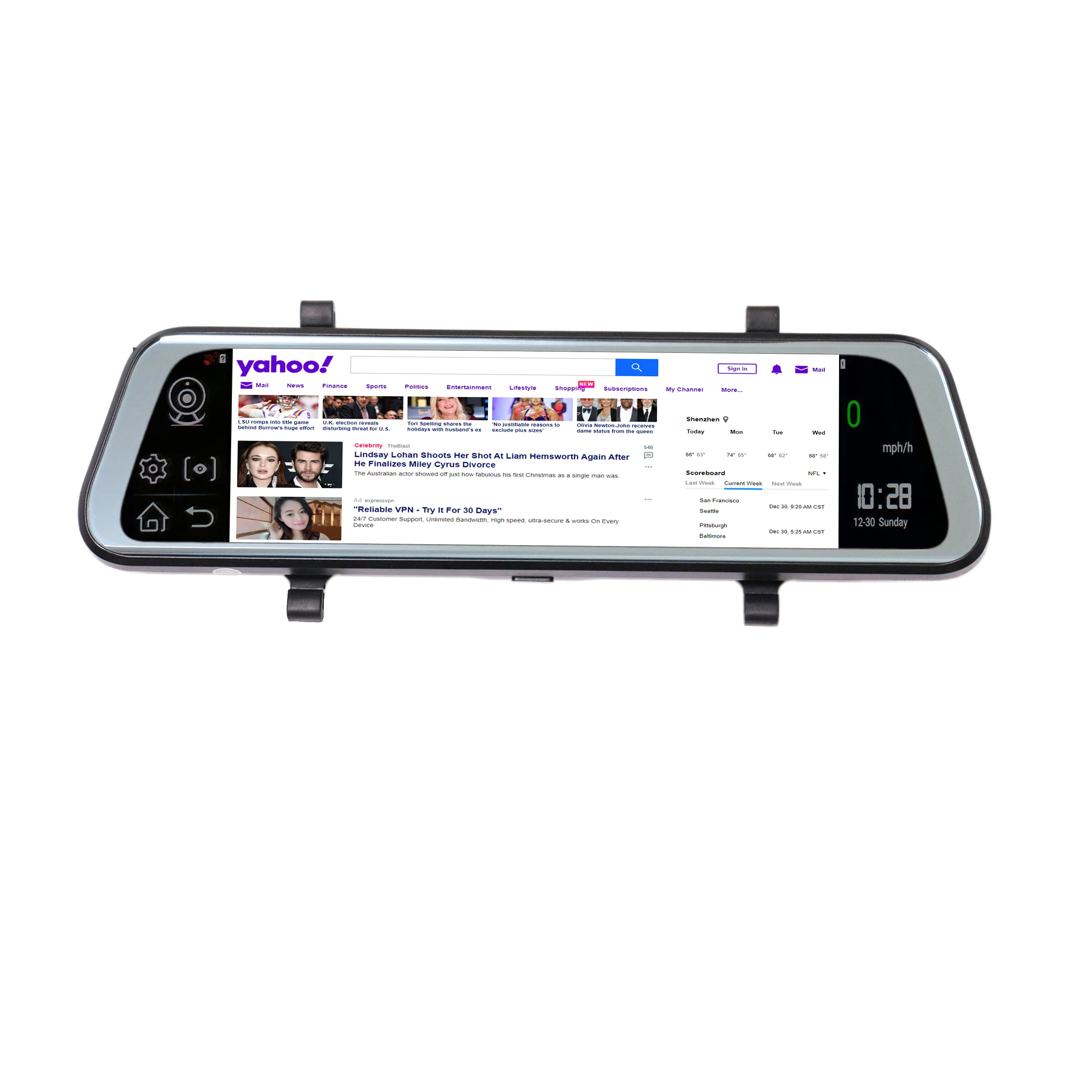 Otstrive 12 дюймов ADAS 4G WiFi Bluetooth Android 8 1 gps навигация 2 Гб ram 32 ГБ rom двойной объектив DVR Full HD