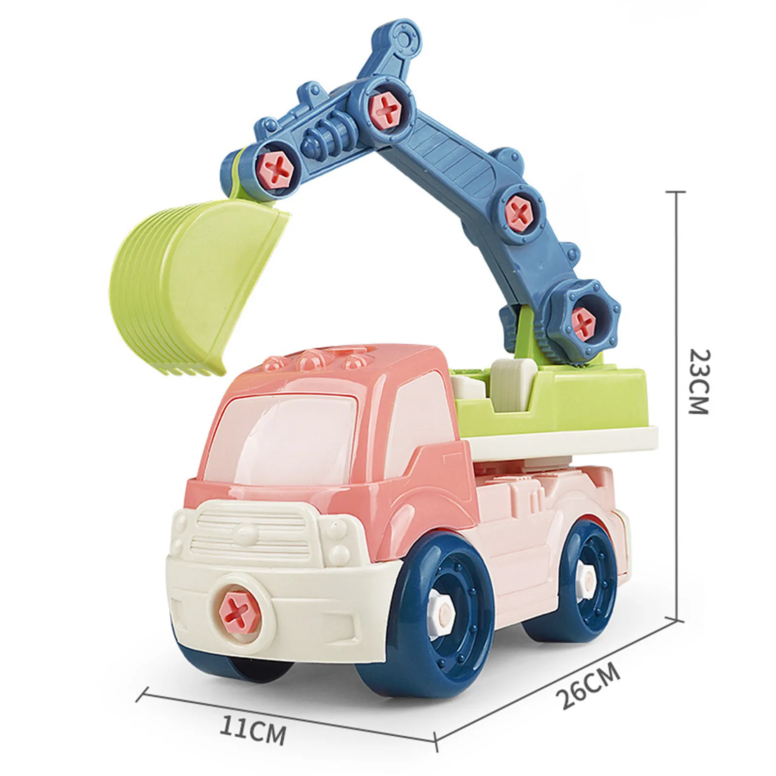 

2021 DIY removable assembly nut assembly assembly excavator truck suitable for children's toys
