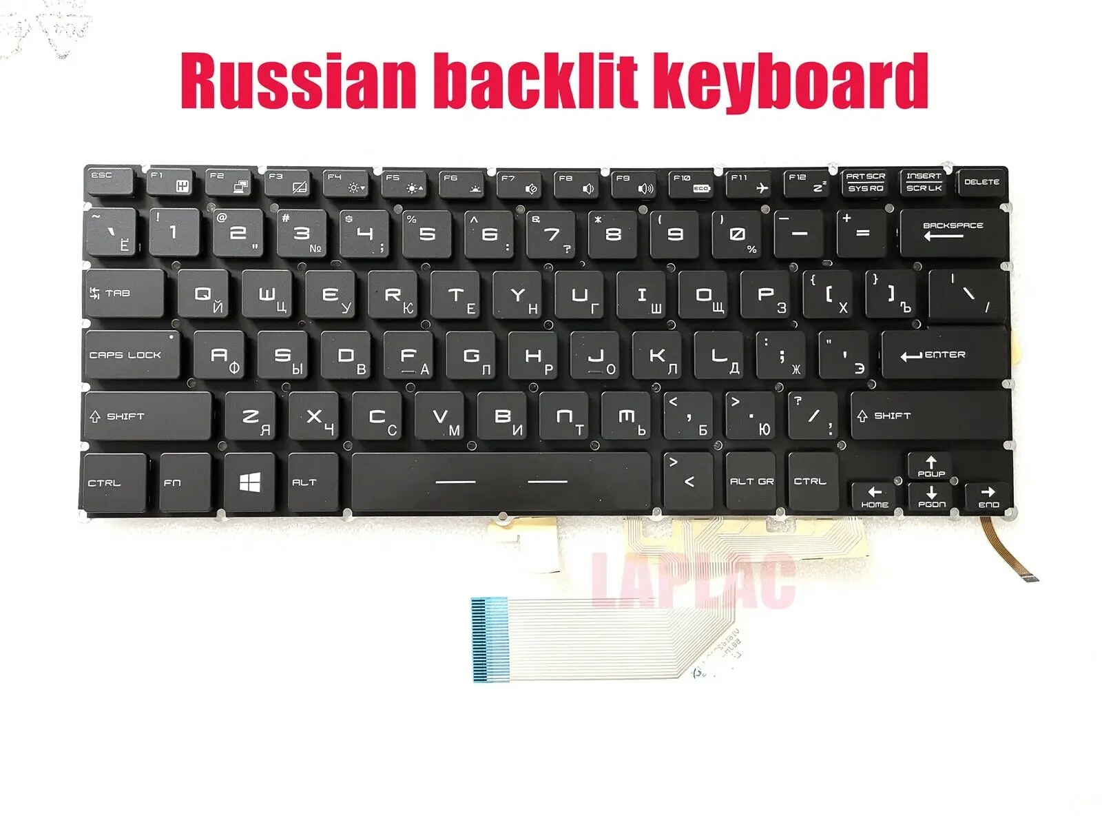 Русская красная клавиатура с подсветкой для MSI MS 14A3/GS43 6RE/GS43VR 7RE Phantom Pro|Клавиатуры