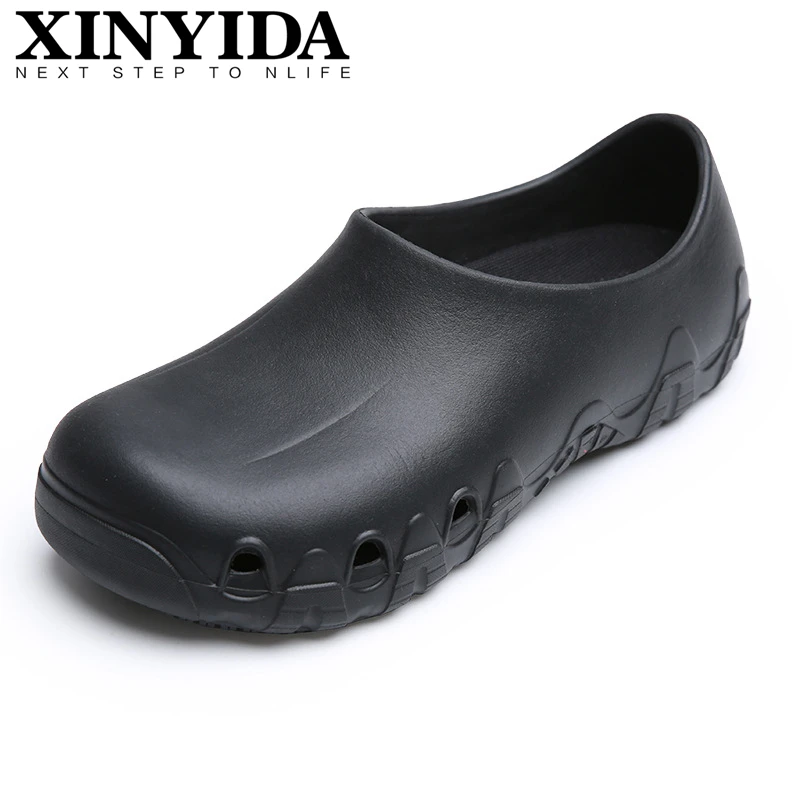 

New Arrivals Kitchen Chef Shoes Slip On Waterproof Oil-Proof Restaurant Work Shoes Antiskid Breathable Cook Clogs Big Size 36-46