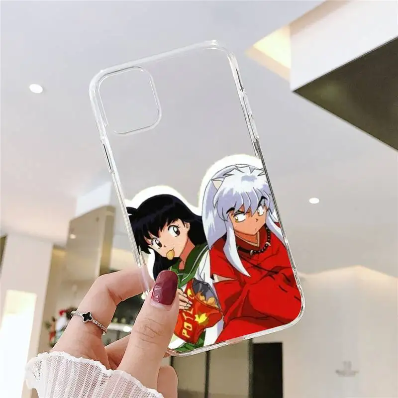 

Anime Inuyasha Higurash Japan Phone Case Transparent for iPhone 6 7 8 11 12 s mini pro X XS XR MAX Plus SE cover funda coque