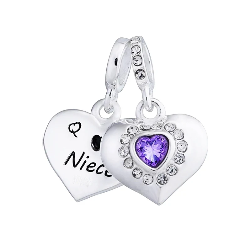 Женский браслет из серебра 925 пробы с подвеской Я тебя люблю | Украшения и