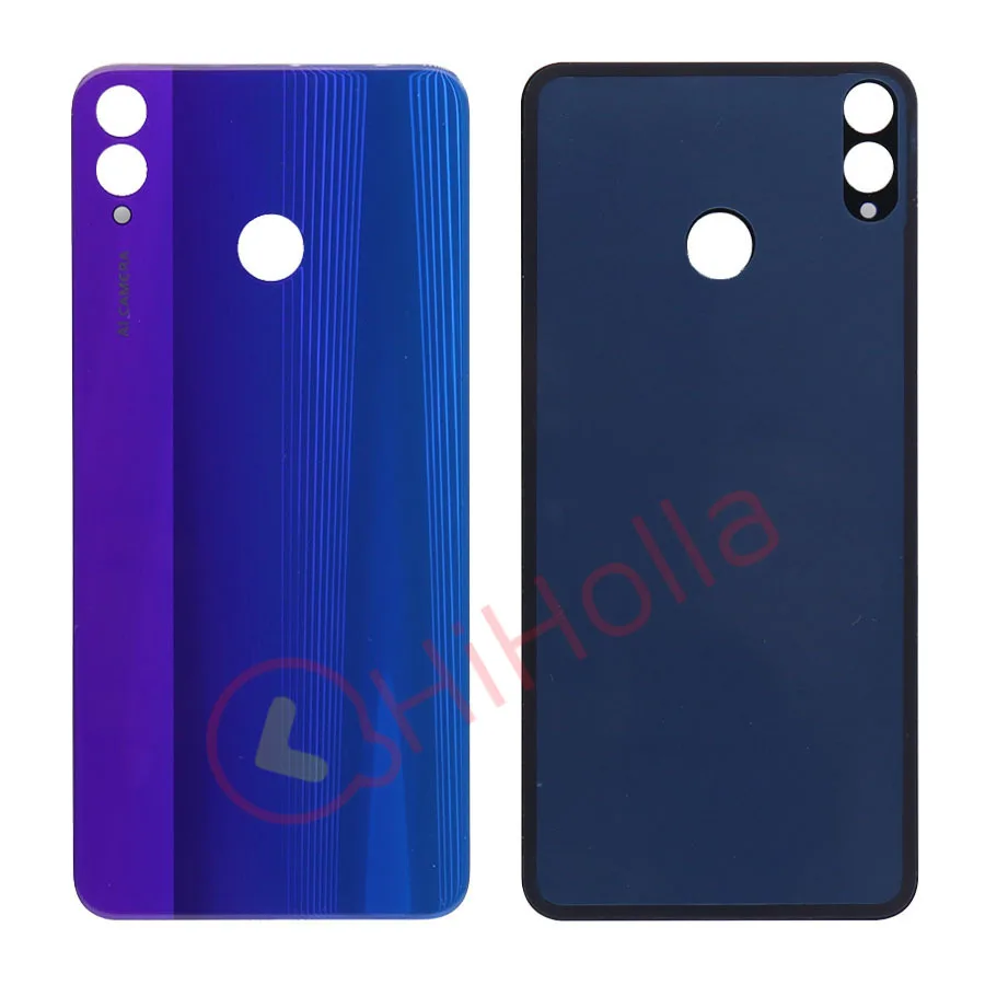 Крышка батарейного отсека для Huawei Honor 8X Задняя стеклянная панель задний корпус с