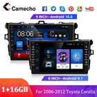 Camecho 2Din автомобильный радиоприемник для Toyota Corolla 2006 2008 2009 2010 2011 2012 android 9 мультимедийный плеер 8 9 дюймов GPS-навигация