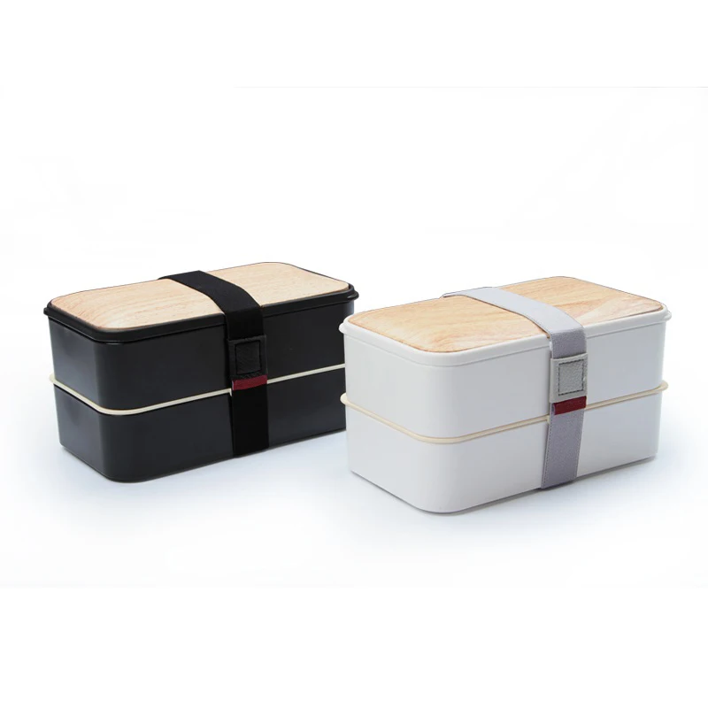 Lunch Box Wood Grain Bento with Tableware Healthy Eco-friendly Insulation Portable Food Storage Container | Дом и сад