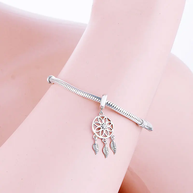 Браслет ручной работы Ловец снов из серебра 925 пробы | Украшения и аксессуары