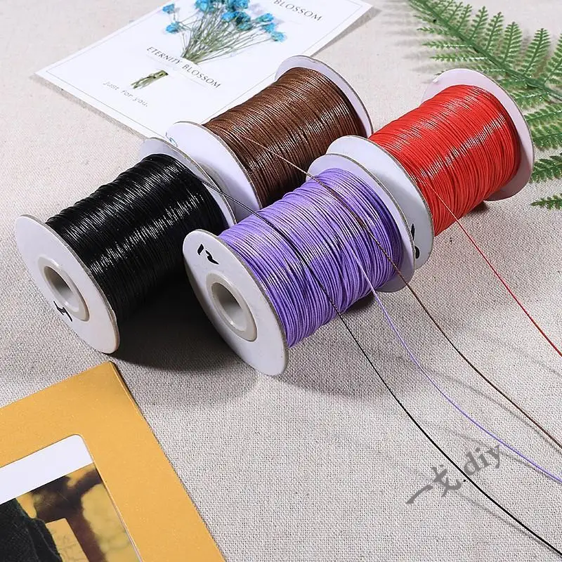 Новинка 1 0 мм 10 метров вощеный шнур вощеная нить веревка браслет Ожерелье Веревка