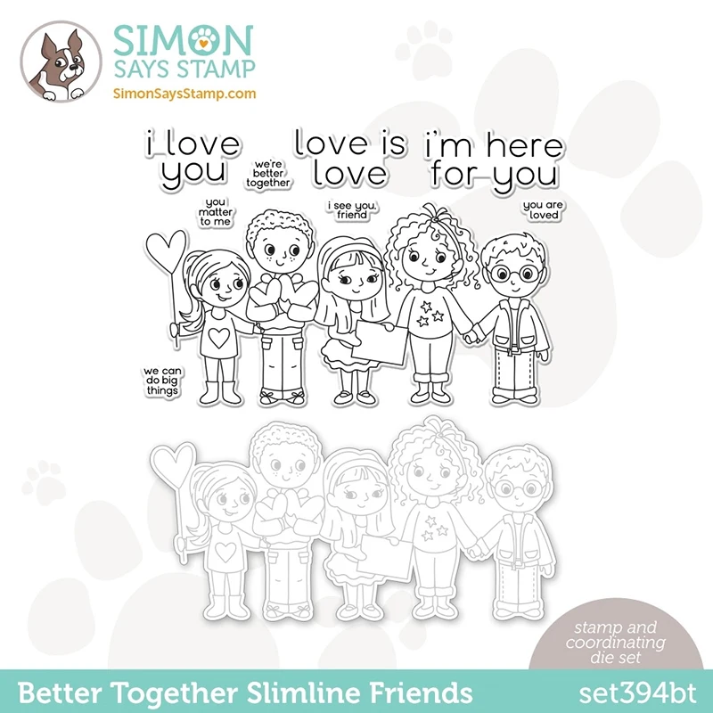 

2021 New Arrival I LOVE YOU Boy Girls Clear Stamps and Metal Cutting Dies Scrapbooking DIY Craft Stencil Album Sheet Decor Mould