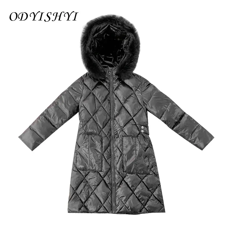 

2020 Winter Thick Padded Jacket Female Mid Long Black Hooded Casual Down Cotton Coat Wild Slim Overcoat Women Parka DH48