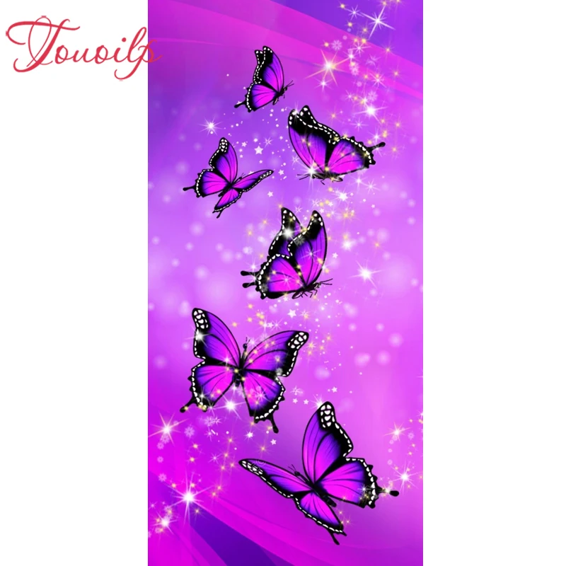 Алмазная 5d картина с розовой бабочкой TOUOILP мозаика для творчества полная вышивка