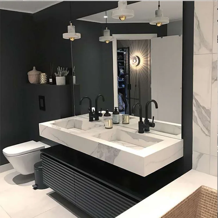 

Smart Mirror Slate One Basin Light Luxury Oak Bathroom Cabinet Combination Home Furniture Bathroom Furniture Bathroom Cabinets