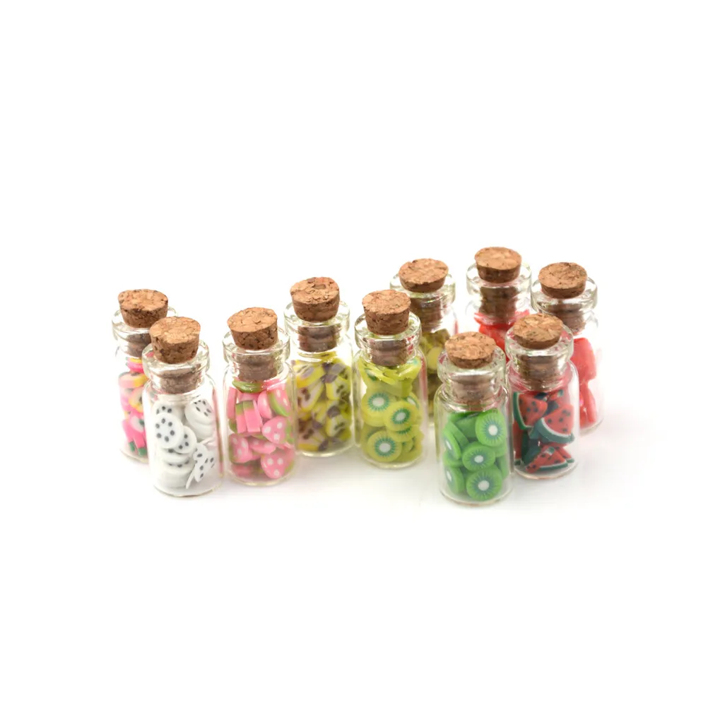 

1Pc 1:12 Mini Fruit Vegetable Bottle Dollhouse Miniature Food Toy Home Kitchen Mini Decor Kids Kitchen Toy Set