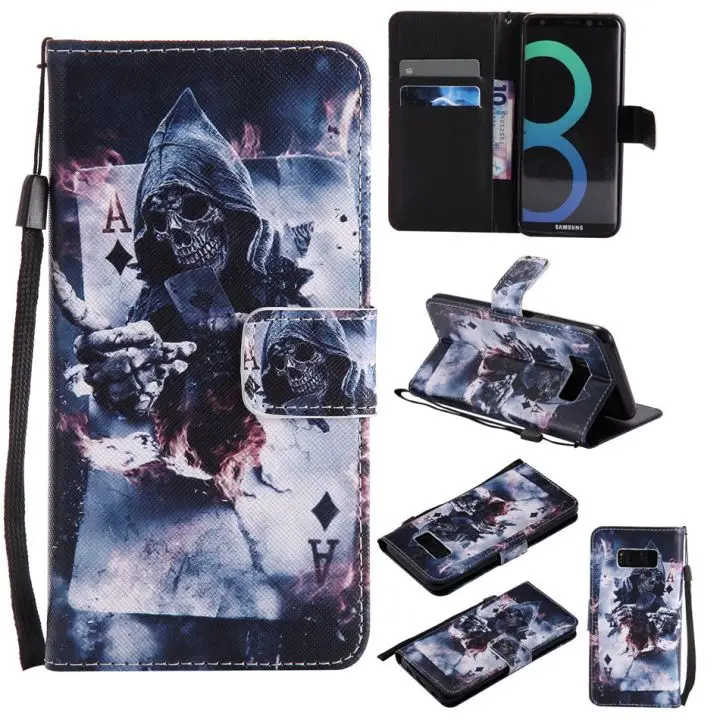 Magician Милый кожаный чехол-книжка для Funda samsung Galaxy S8 S9 Plus S7 S6 Edge чехол с кошкой и деревом для глаз чехол-кошелек с подставкой и отделением для карт P06F - Цвет: Magician