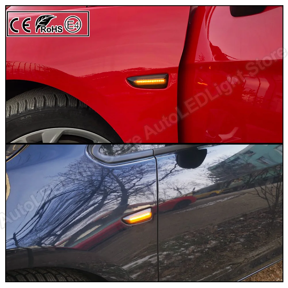 Комплект из 2 предметов дым светодиодный боковой габаритный фонарь Поворотная