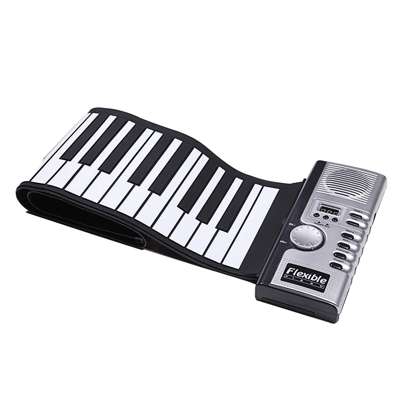 

Portable 61Keys Roll Up Piano Digital Piano Flexible Silicone Folding Electronic Keyboard Children Student Musical Instrument