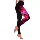 Размера плюс женские леггинсы с высокой талией разноцветные бабочки с принтом в стиле Хип Лифт эластичные узкие брюки спортивные бесшовные облегающие брюки для девочек