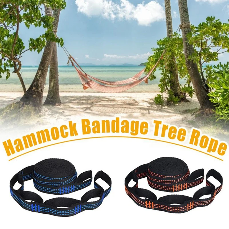 

2 Pcs 5-Ring High Load-Bearing Hammock Straps for Home Outdoor