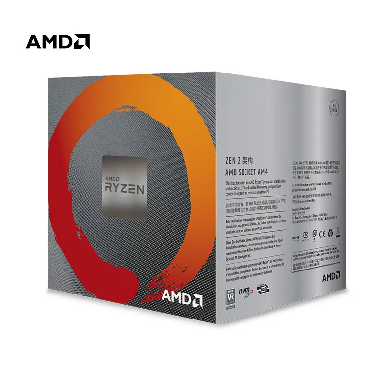 Процессор AMD Ryzen 5 3600X R5 3 8 ГГц шесть ядер двенадцать потоков 7NM 95 Вт L3 = 32 м 100 000000022