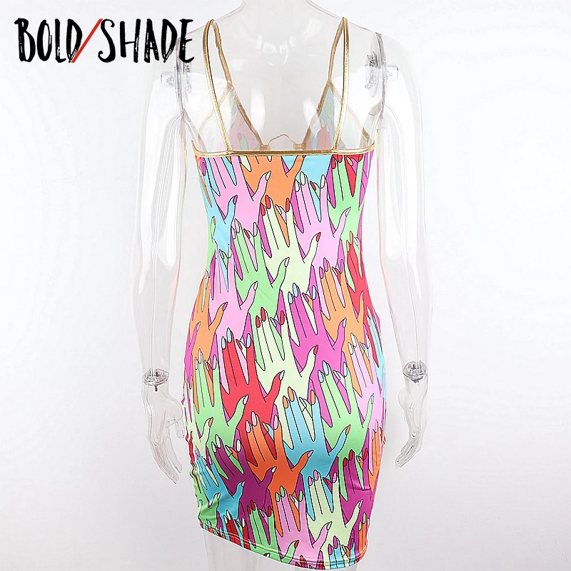 

Bold Shade Multicolor Deep V Neck Y2k Aesthetic Mini Dresses Strap Summer 2021 Clothes Women Indie Harajuku Aesthetic Dress Sexy