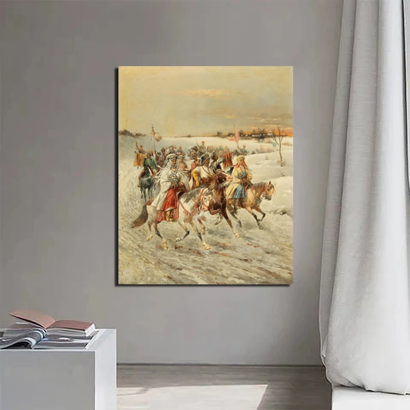 

Nordic Poster War Horse Wall Art Canvas Painting Posters Prints Modern Painting Wall Pictures For Living Room Home Decoration