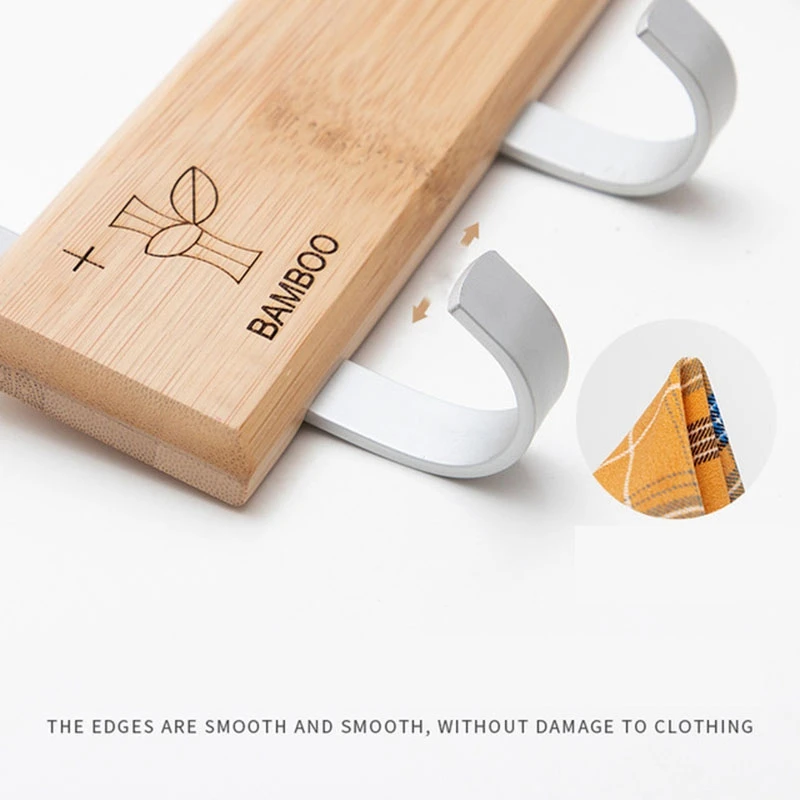 

Over Door Hooks Multifunction Hanging Rack Wooden Coat Hanger Door Hook Rack Wall Hanging Rack for Cloth Pants Hat Towel Punch F