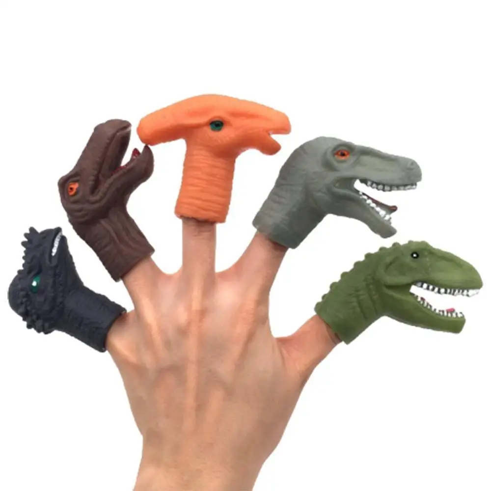

New Dinosaur Finger Toys for Kids Birthday Gifts Cute Doll Baby Educational Cartoon Animal Mini Soft Finger Puppets Sets