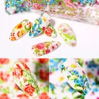 16107 шт.компл. цветные цветы, фольга для ногтей, наклейки для ногтевого дизайна, переводные наклейки, смешанные цветы, дизайн ногтей, фольгированные обертки, украшения