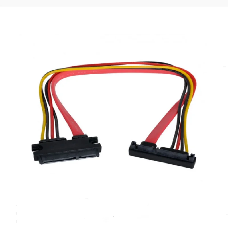 Вниз угловой SATA III 3 0 7 + 15 22 Pin Male to Female кабель для передачи данных 30 см|Компьютерные